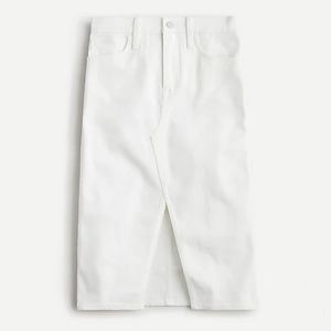 White denim pencil skirt